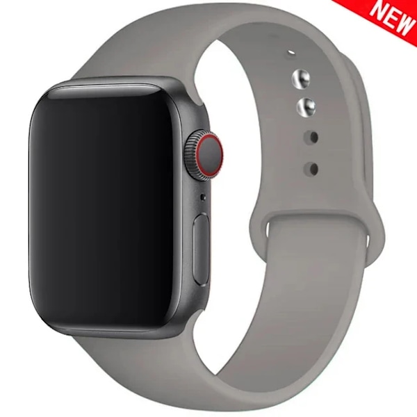 Silikoninen ranneke Apple Watchille 45mm 44mm 42mm 49mm 41mm 40mm 38mm correa armband iwatch Series 8 7 9 SE 4 3 5 Ultra 6 uusi - Savi new-Clay 38  40 41 mm S-M