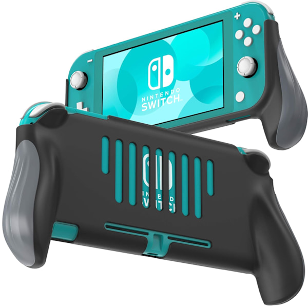 Grepp för Nintendo Switch Lite, Ergonomiskt Bekvämt Handhållet Skyddande Spelskal Portabelt black