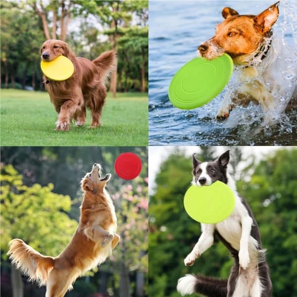 Hundefrisbee, 5 Stykker, Blød Silikonegummi, til Alle Hunde, 17,8 cm