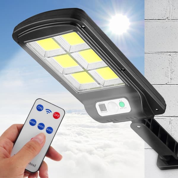 Solcellelampe 160 LED COB hagelampe bevegelsessensor 3 moduser fjernkontroll IP65 halogen_MGF