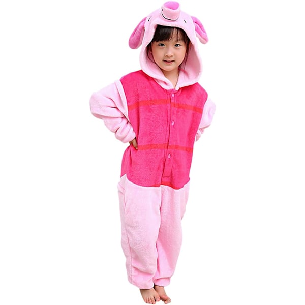 Barn/Unisex Fancy Dress Dyre Kostyme Onesie Pyjamas Jumpsuit Cosplay Kigurumi Jul Halloween Fancy Dress Smågrisslit 110