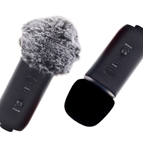 Foam Microphone Cover, Grey Furry Windscreen for Blue Yeti/Pro