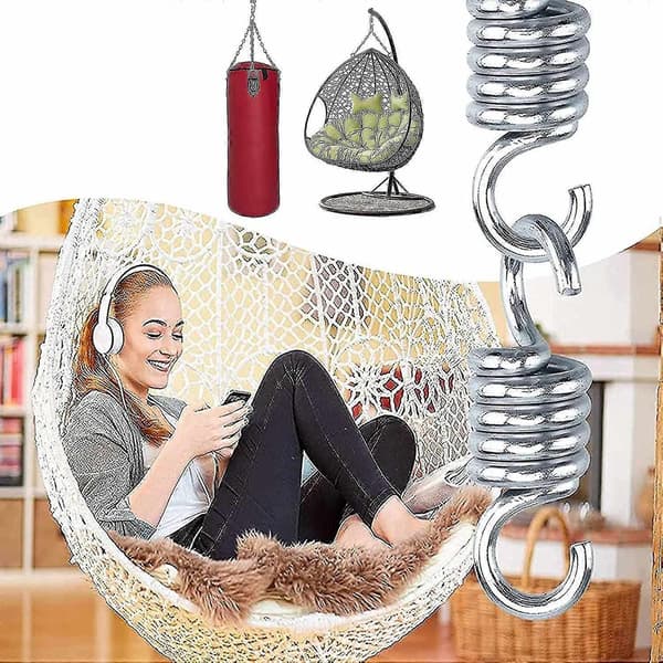 Hammock Spring, Hanging Chair Spring, Rocking Chair Spring (Silver) - Perfet_MGF