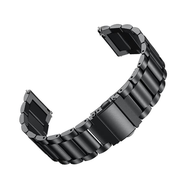 Urrem i rustfrit stål - Komfortabel og sikker pasform Sort 24 mm Black 24 mm