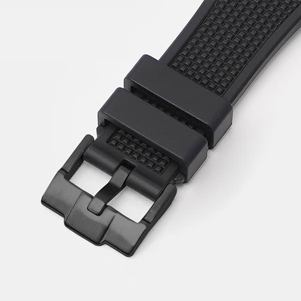 Silikone urrem til Tissot PRX Series Sort Sølvspænde Black