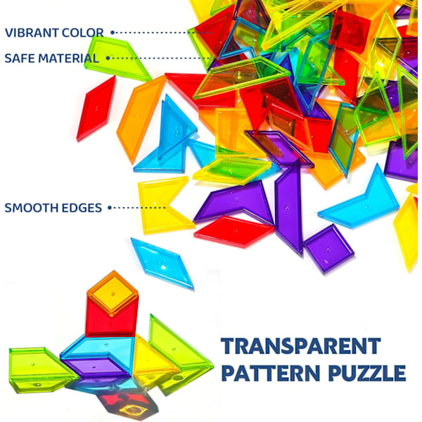 Geometriset Kuviopalikat, Tangram-Palapeli Lapsille, Matemaattiset Apuvälineet, Oppimateriaalit Kouluille