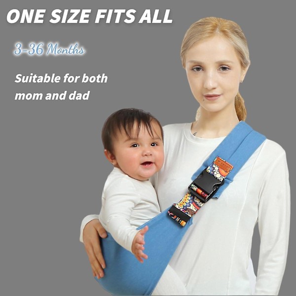 Wildride Toddler Carrier - 2024 Ny Baby Sling Bærer Newborn til Toddler, Justerbar Baby Bærer Sling, Bærer 10-60 lbs (Sort Sejlbåd)