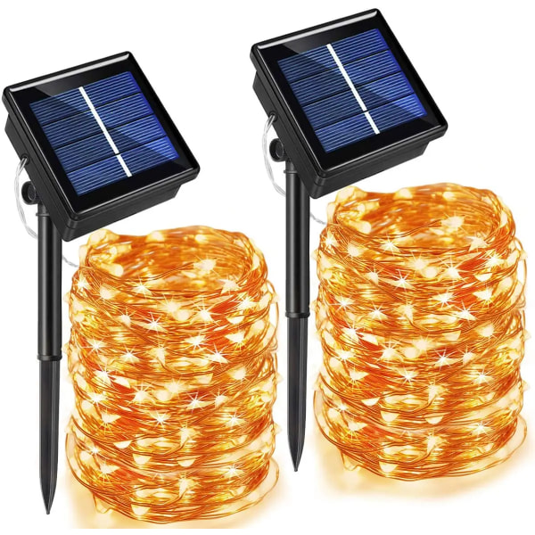 Solar Fairy Lights Outdoor Solar Powered Garden Lights Outside 8 Modes Waterproof Solar String Lights for Trees Party Christmas