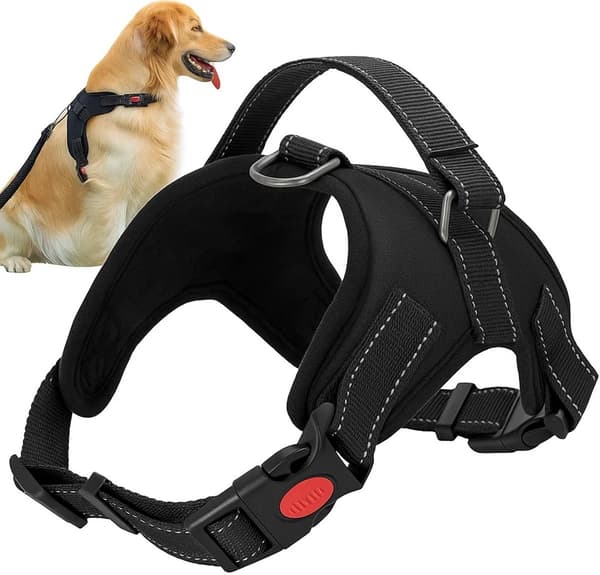 Hundsele | Hundsele | Anti-Drag Sele | Reflex | Justerbar | Extra Robust | Stor