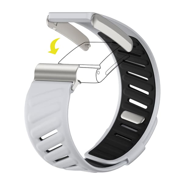 Silikoninen ranneke Whoop 4.0:lle, musta+harmaa Black+Grey