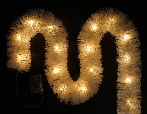 LED-ljusslinga för julgran, vit, batteridriven, FÖR JULGRANEN, 6 meter_MGF
