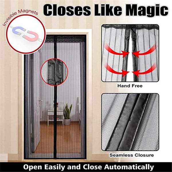Door curtain, fly screen for doors, ultra-thin fabric to empty