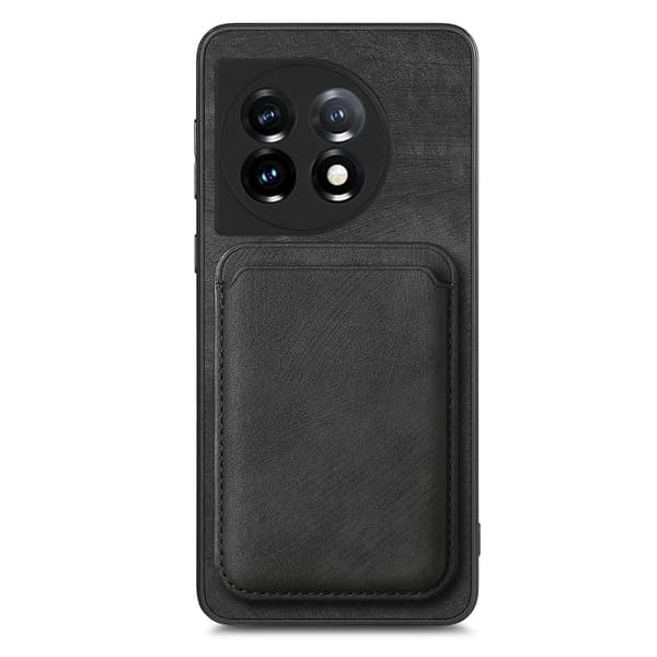 Magnetisk Kort Holder Mobilcover til OnePlus 12 5G - Perfekt Sort_MGF Black