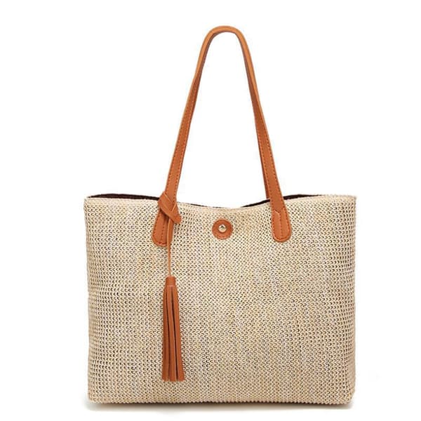 Axelremsväska Dam Halmvävd Crossbody Bohemiska Handväskor_MGF