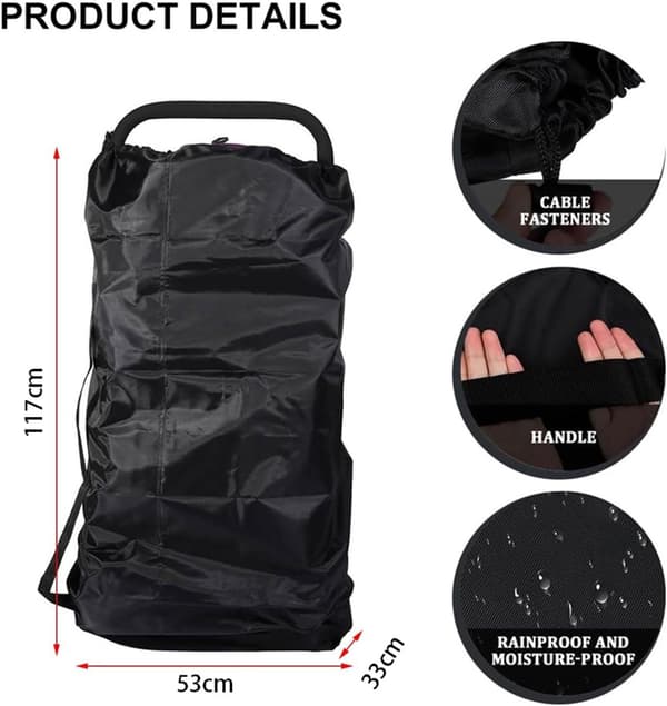 Universal Klapvogn Transporttaske, Rejsetaske til Fly, 117x53x33 cm