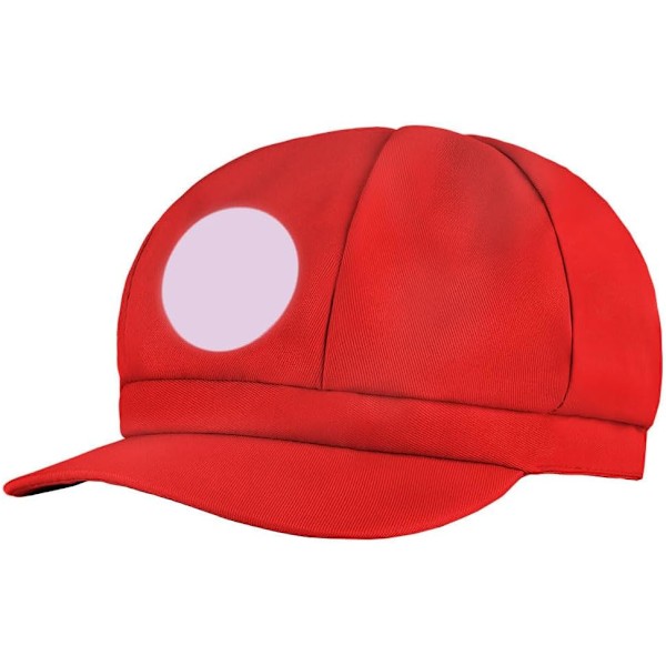 Mario Costume Set, Hats, Mustaches, Gloves for Kids and Adults Cosplay