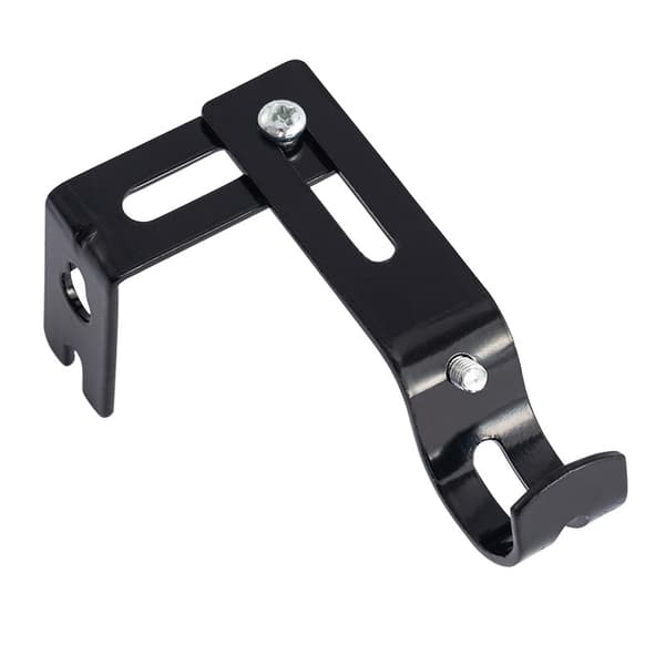 Adjustable Curtain Rod Brackets, Easy Install Curtain Rod Holders Black Black