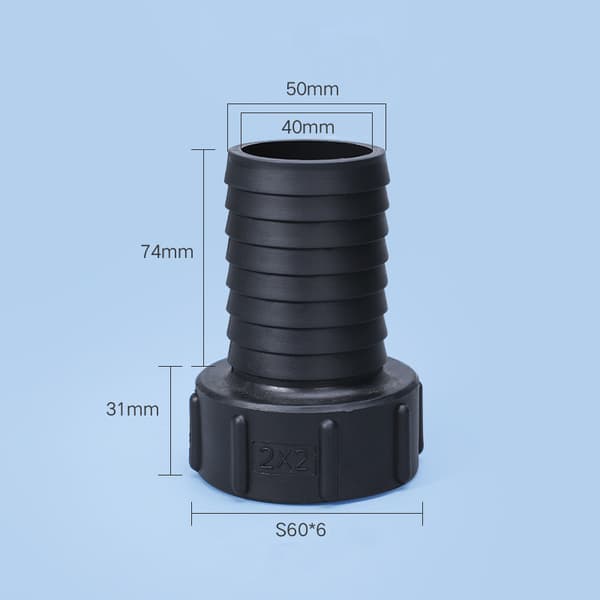 Plastic Tank Hose Adapter IBC Garden Hose Connection Tool 50mm 50mm