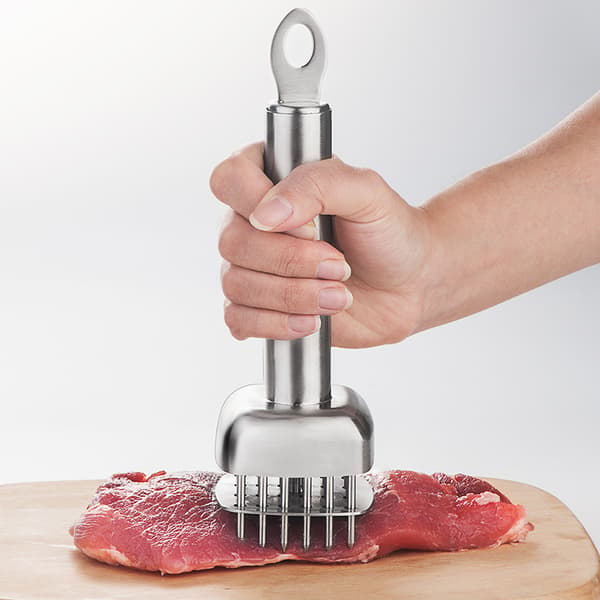 Stainless Steel Meat Tenderizer with Square and Round Needles Model 1