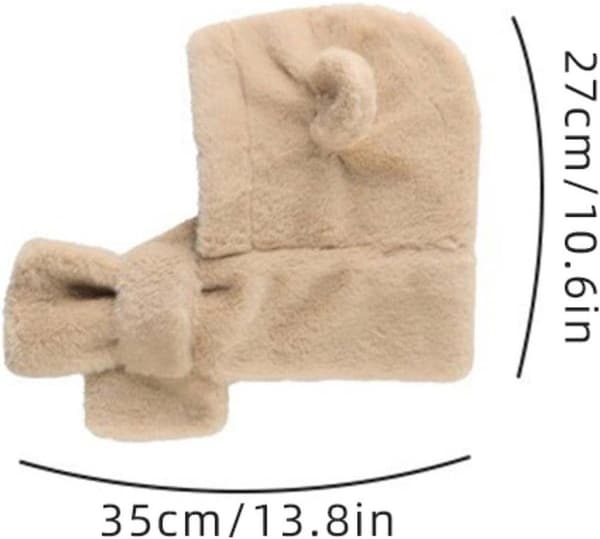 Barnas 2-i-1 Vinterlue og Skjerf, Varm Fleece for Barn