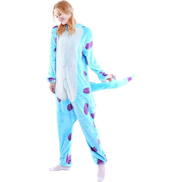 Vuxen Unisex Jumpsuits Kostym Djurkostym Dräkt Kick Suit Nattklänning Pyjamas Huvtröja Nattkläder Cosplay Cartoon Kigurumi Karneval Jul Halloween Sullivan XL