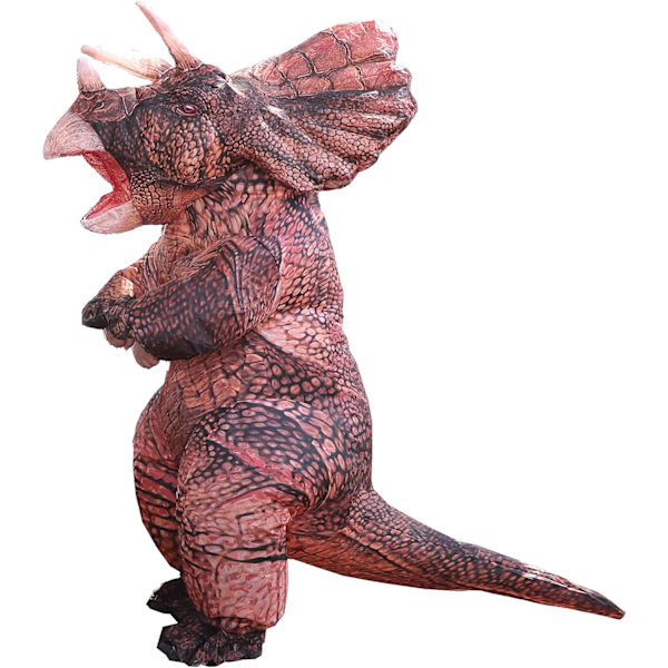 Voksen Oppblåsbar Triceratops Kostyme Dinosaur Oppblåsbar Kostyme Luftblåst Kostyme Halloween Cosplay Maskerade Kostyme Uppblåsbar Triceratops-kostym