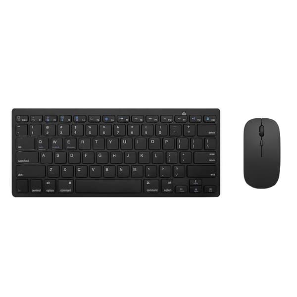 Bluetooth Keyboard and Mouse Set - Wireless Combo for Tablets, Smartphones, and Computers, Compatible with APPLE, Samsung, Huawei Black Black