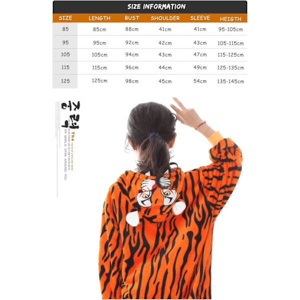 Unisex børnejumpsuits, 2023 kostume dyreonesie natkjole pyjamas hættede nattøj cosplay kigurumi nattøj jul halloween Bigtigger 140