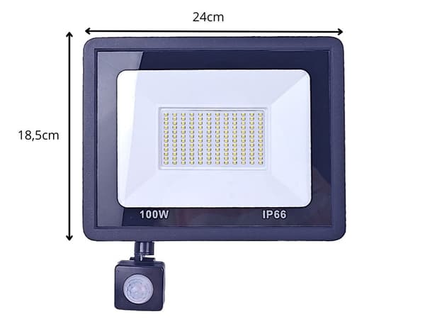 Halogen LED-flomlys 100W 6000k med skumringssensor ip66_MGF