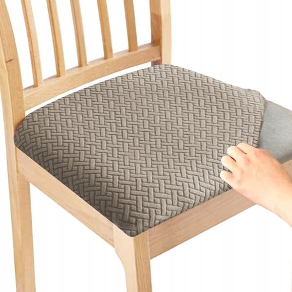SITTSKYDD 40x40cm GRÅ BEIGE ELASTISK JACQUARD [60-Z1-SZB]_MGF