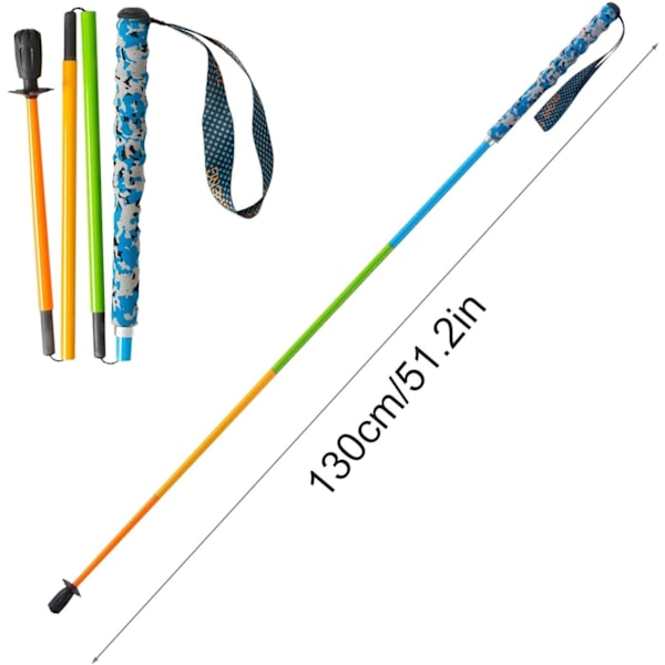 Karbonfiber Trekkingstaver - Justerbare 5-Seksjon Vandrestokker for Ryggsekk- og Campingtur, 130cm 130cm