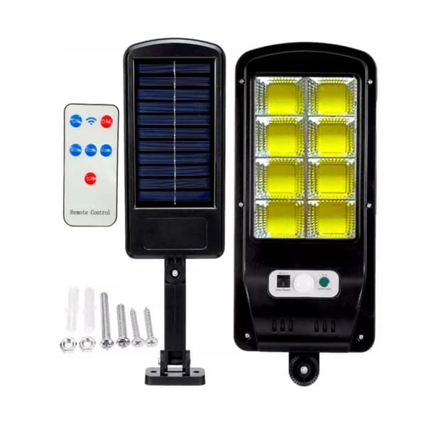 Solcellelampe 160 LED COB hagelampe bevegelsessensor 3 moduser fjernkontroll IP65 halogen_MGF
