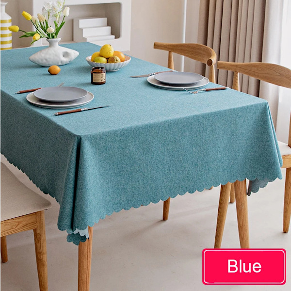 Vandtæt dug, nordisk bomuld og linned dug, japansk stil, ensfarvede duge til spisebord, sofabord, gul Yellow 140x180cm