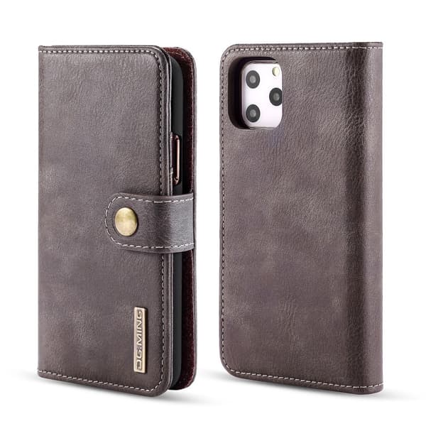 Kompatibel med iPhone 11 Pro - DG.MING - Pung Etui/Magnetisk Skal - Grå Grey_MGF Grey Grå