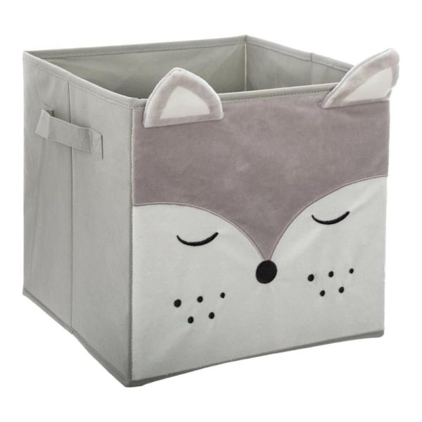 FOX HYLLBOX, grå, laget av stoff, 29x29 cm_MGF