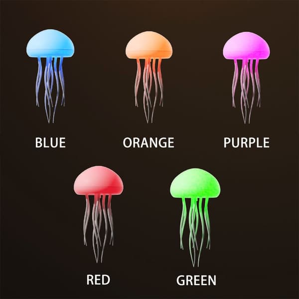 Sound-Activated Jellyfish Lamp - Color-Changing, Hanging & Base Model - Relaxing Atmosphere