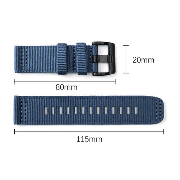 Nylon urrem til Garmin Forerunner 255/265/245 Smartwatch Blå M Blue M
