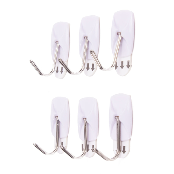 Self-adhesive removable hook 6-pack 2.1x3 cm_MGF