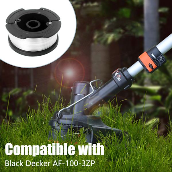 3-pack replacement spools with trimmer line for Black Decker AF-100-3ZP grass trimmer
