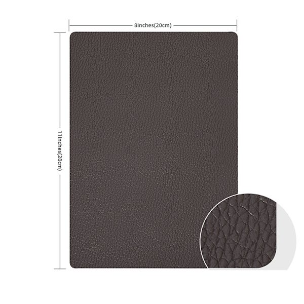 Self-Adhesive PU Leather Repair Patch, Coffee coffee