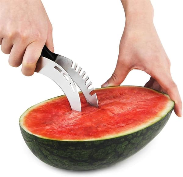 Vannmelonkutterverktøy, 3 stk. rustfritt stål, fruktkutter for melon og fruktsalat
