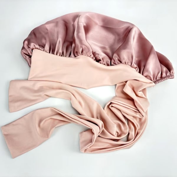 INF Nattlue Sovehette i 100% Mulberry Silke Rosa Lyserød