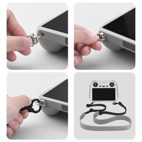 PU-kontrolltilbehør Skulderrem med nakkestropp, RC-rem for DJI RC 2/Pro Grå Grey