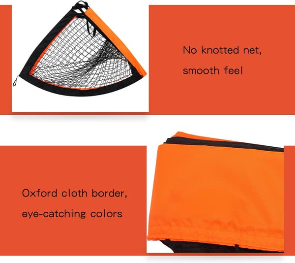 2-delt fotballmål for barn - pop-up - 122 x 91 cm - oransje