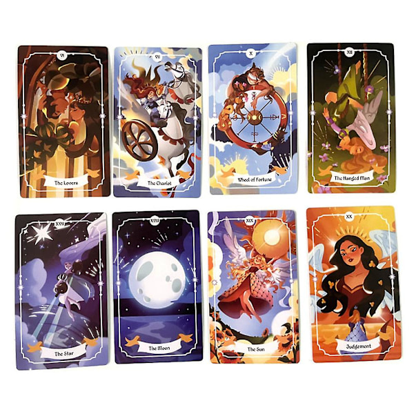 Trollmannsmagisk tarotkortdekk tegneseriemaleri spillgave for tarotbegynnere