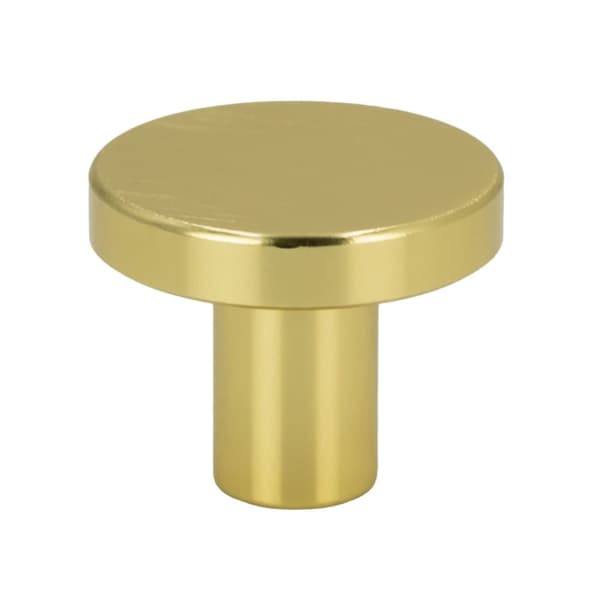 Rund möbelknopp, metall, 2,5 cm, borstad guld_MGF