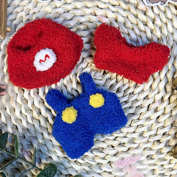 1 set LABUBU kläder, Mario (hatt + tröja + bakbyxor)^^ou 14