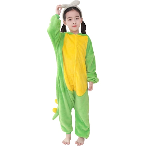 Lasten unisex-hyppyasu, 2023 eläinpuku onesie yöpaita pyjama huppuinen yöasu cosplay kigurumi yöasu joulu halloween Dinosaurie 110