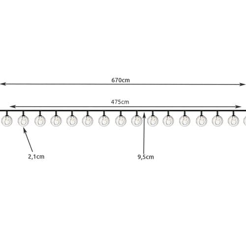 Solcelle LED-lyssløyfe – 7m girlander for hage_MGF