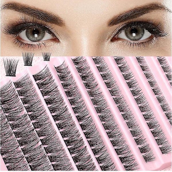 DIY Ripsienpidennyspakkaus, Ripsikimput Liimalla ja Kiinnittimellä Yksittäisten Ripsien Pakkaus 120 pcs